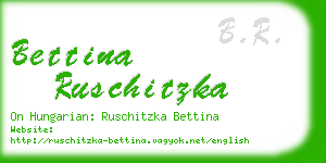 bettina ruschitzka business card